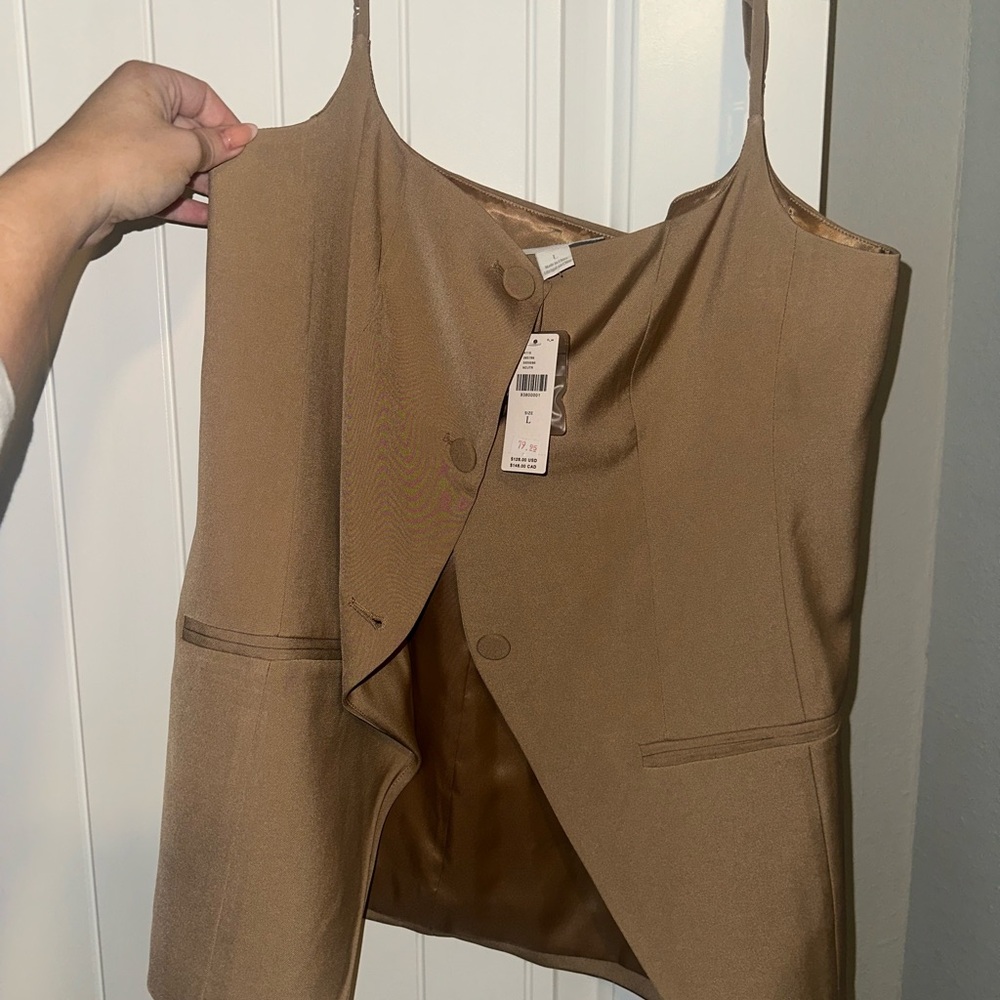 Anthropologie Tan Sleeveless Top